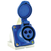 Силовые разъемы — РОЗЕТКА 113 2Р+РЕ 16А 220В НАСТЕННАЯ EKF — фото