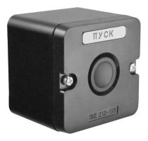 Посты кнопочные ПКЕ, Выключатель кнопочный с блокировкой ВКИ — Пост кнопочный ПКЕ 212-1 У3 черный IP40 — фото