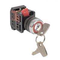 Переключатели EKF PROxima — Переключатель АKS-22 черный c замком NO+NC EKF — фото