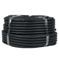 Труба гофр. ПНД Plast с зондом d25мм черная