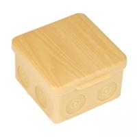 Распаячные коробки наружные — КОРОБКА КМР-030-014 100х100х55  8входов IP55 EKF СВЕТЛОЕ ДЕРЕВО — фото