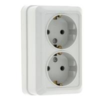 Серия Рим — Розетка 2 ОП евро 16 А РИМ EKF — фото