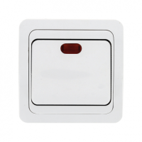 Серия Лондон — Выключатель Лондон 1 СП 10 А с инд. белый EKF — фото