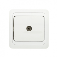 Серия Лондон — Розетка Лондон 1СП TV 75OM 5-862MГц белая EKF — фото