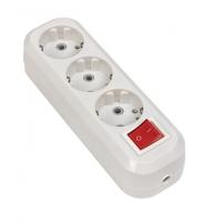 Удлинители и сетевые фильтры — Колодка 3гн.16А 3,5кВт с выкл с/з EKF PROxima — фото