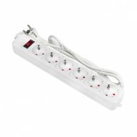 Удлинители и сетевые фильтры — СЕТЕВОЙ ФИЛЬТР &quot;БЛОКБАСТЕР&quot; 6 ГНЕЗД 1.8М 10А/2.2кВ EKF — фото