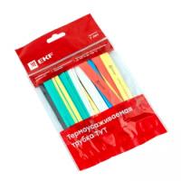 Термоусаживаемая трубка ТУТ — НАБОР ТРУБКА ТУТ 8\4 7 ЦВЕТОВ ПО 3 ШТ 100 ММ EKF — фото