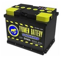 Аккумуляторы — Аккумулятор Тюмень STANDART 6CТ-55.1 L — фото