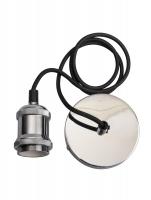 Интерьерное освещение — Патрон подвесной декоративный PLC со шнуром (серебро) — фото