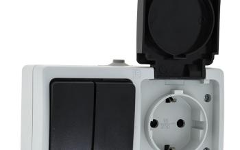 Розетки, выключатели, вилки — Серия Венеция, Владивосток (открытая установка) IP54 — фото