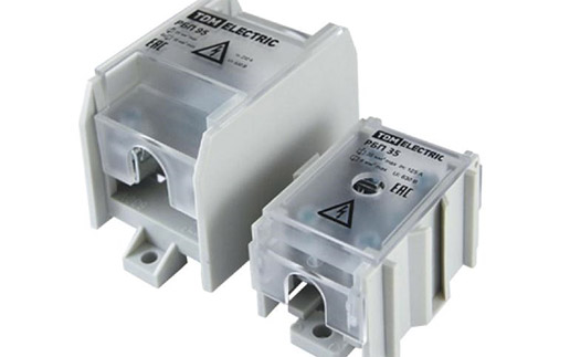 Элементы комплектации шкафов — Распределительные блоки проходные РБП — фото